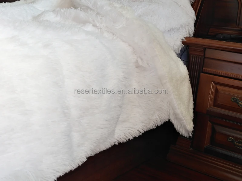 Fluffy Soft Modern Knitted Winter Fleece Throw Blanket Polyester Long Hair Cozy Fuzzy Sherpa Plush Warm Mink Faux Fur Anti-Dust