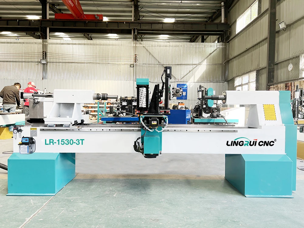 Cheap Price CNC Wood Lathe Machine LR-1530-3T Wooden Furniture Desk Table Chair Legs Sofa Feet Processing Lathe