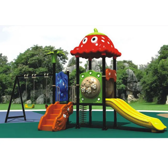 Primary school and kindergarten play games children plastic slide outdoor playground