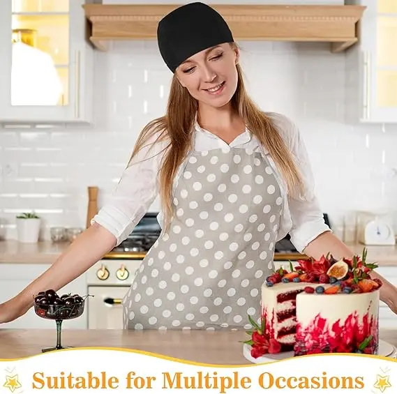 Tie Back Chef Hat for Men Adjustable Chef Cap Chefs Bandana Skull Cap Black Breathable Cooking Hat for Men Women