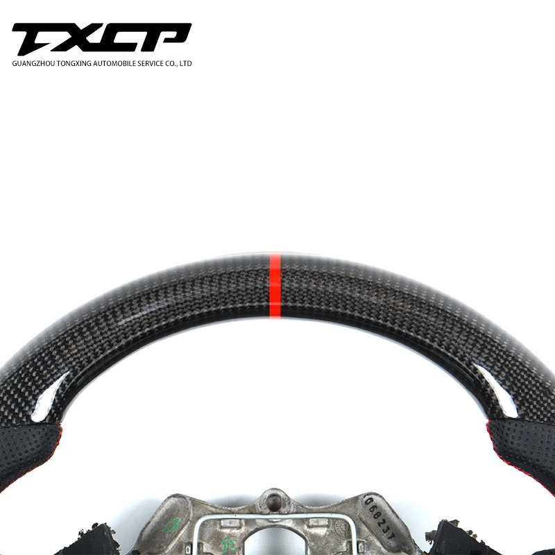 Fit for Peugeot 308S Custom Universal Car Steering Wheel Auto Alcantara Led Carbon Fiber Racing Wheel Convertible