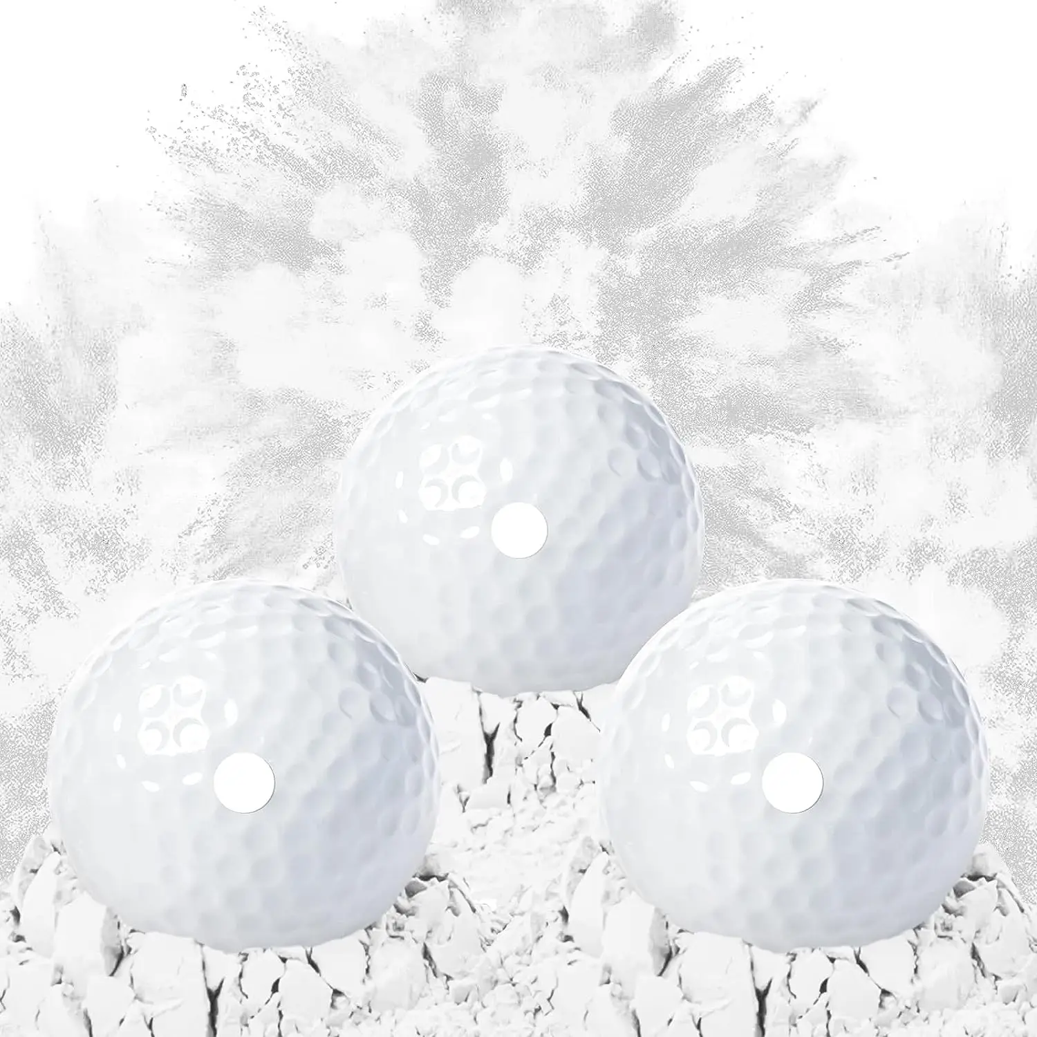 3 Packs Gender Reveal Exploding Golf Balls with White Powder for Gender Reveal Party