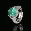 adjustable size Bird's Nest Chepala Green Ring