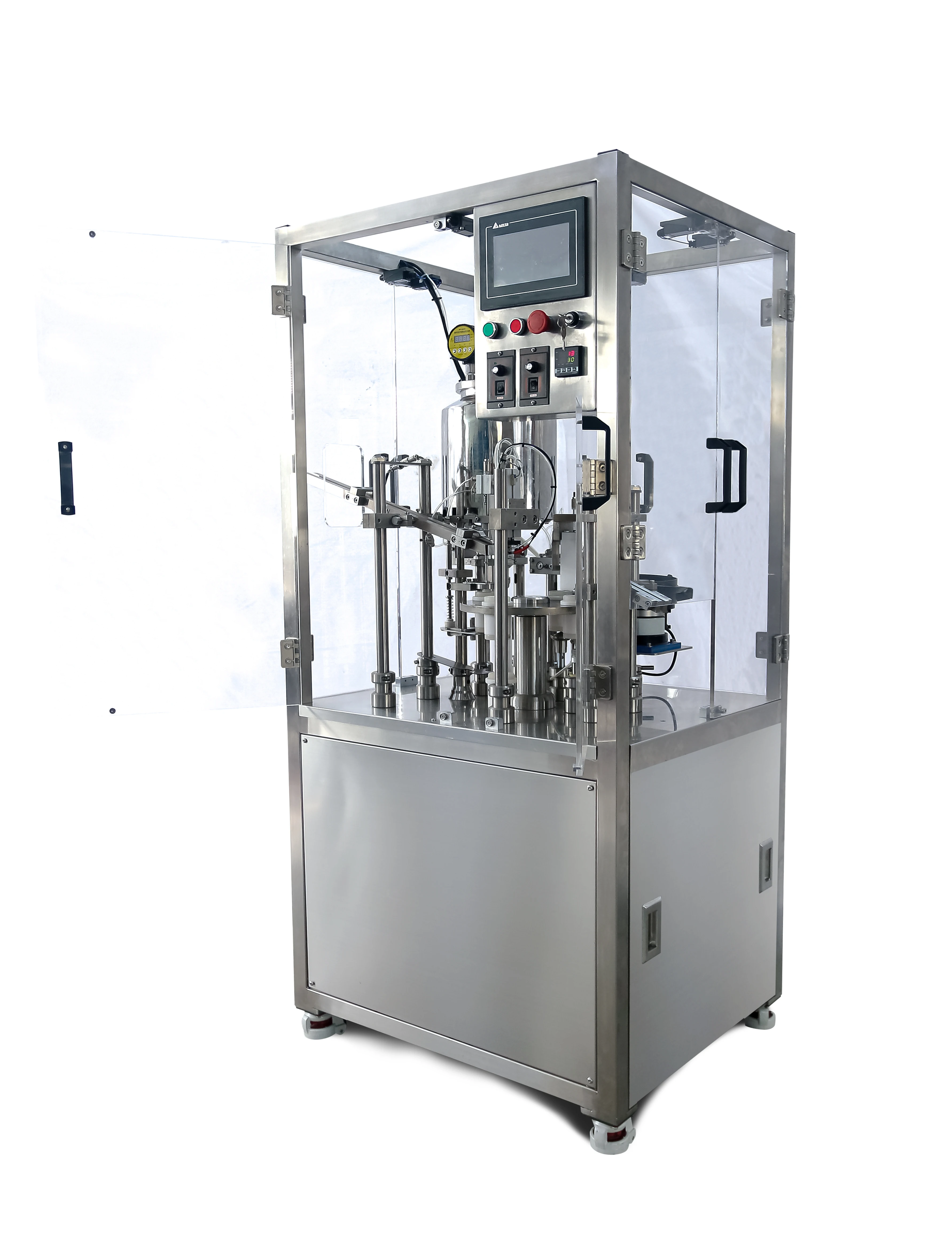 Машина для наполнения шприцами из предварительно заполненного стекла, для наполнения и вакуумной проставки