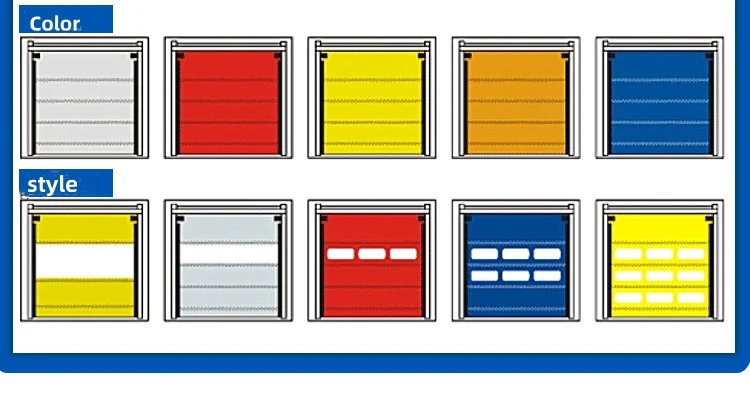 Industry Warehouse Pvc Plastic Fabric Curtain Clean Room High Quality Electric Fast Acting Pvc High Speed Roller Door