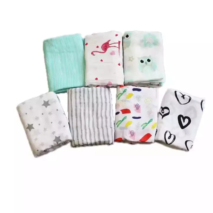 Wholesale Custom Print Quilt Bamboo Swaddle Muslin Baby Child Swaddle