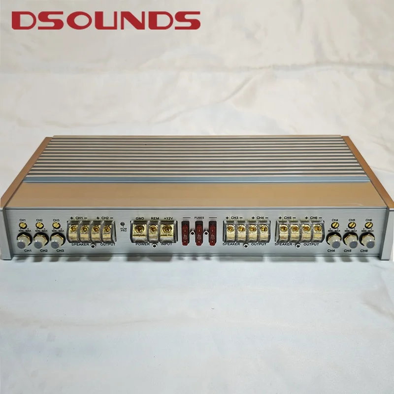 6チャンネル カーオーディオアンプ 100W×6ch フルレンジ 高出力 パワー
