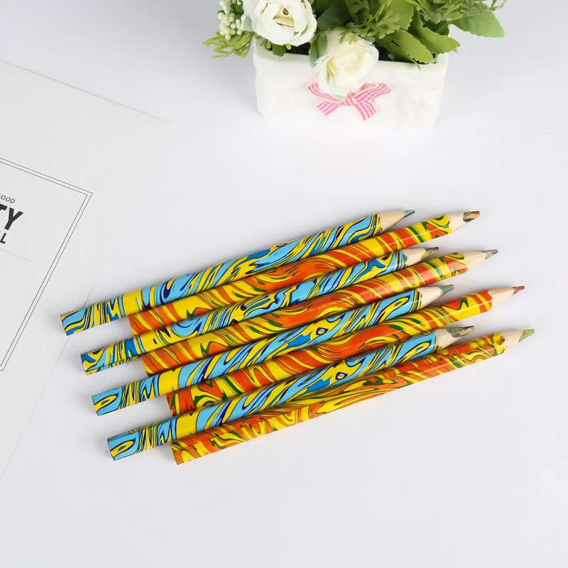 Good Quality Rainbow Multi Colored Lead Color Changing Big Pencil With Logo Printing Buy