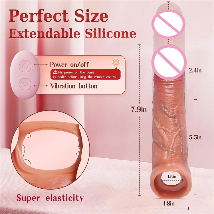App Remote Control 9 Modes Penis Sleeve Cock Sleeve Vibrator, 4 in 1 Male Penis Extender Enlarge Prolong Vibrating Sex Toys App Remote Control 9 Modes Penis Sleeve Cock Sleeve Vibrator, 4 in 1 Male Penis Extender Enlarge Prolong Vibrating Sex Toys
