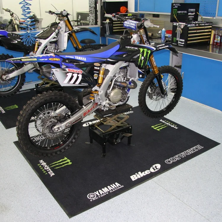 Suzuki Motorsport Personalized Rug Motorcycle Floor Bottom Pit Mat