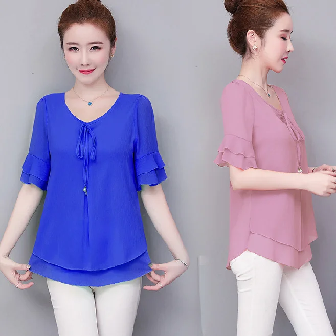 Blusa Informal De Chifón Para Coreana De Talla Grande Para Mujer Buy Camisa Casual,Plus Tamaño,Blusa De Las Señoras Product on Alibaba.com