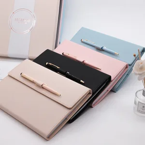 Three Fold Notebook Set with Small Fresh Macaron and Pen, Three Fold Notebook Design