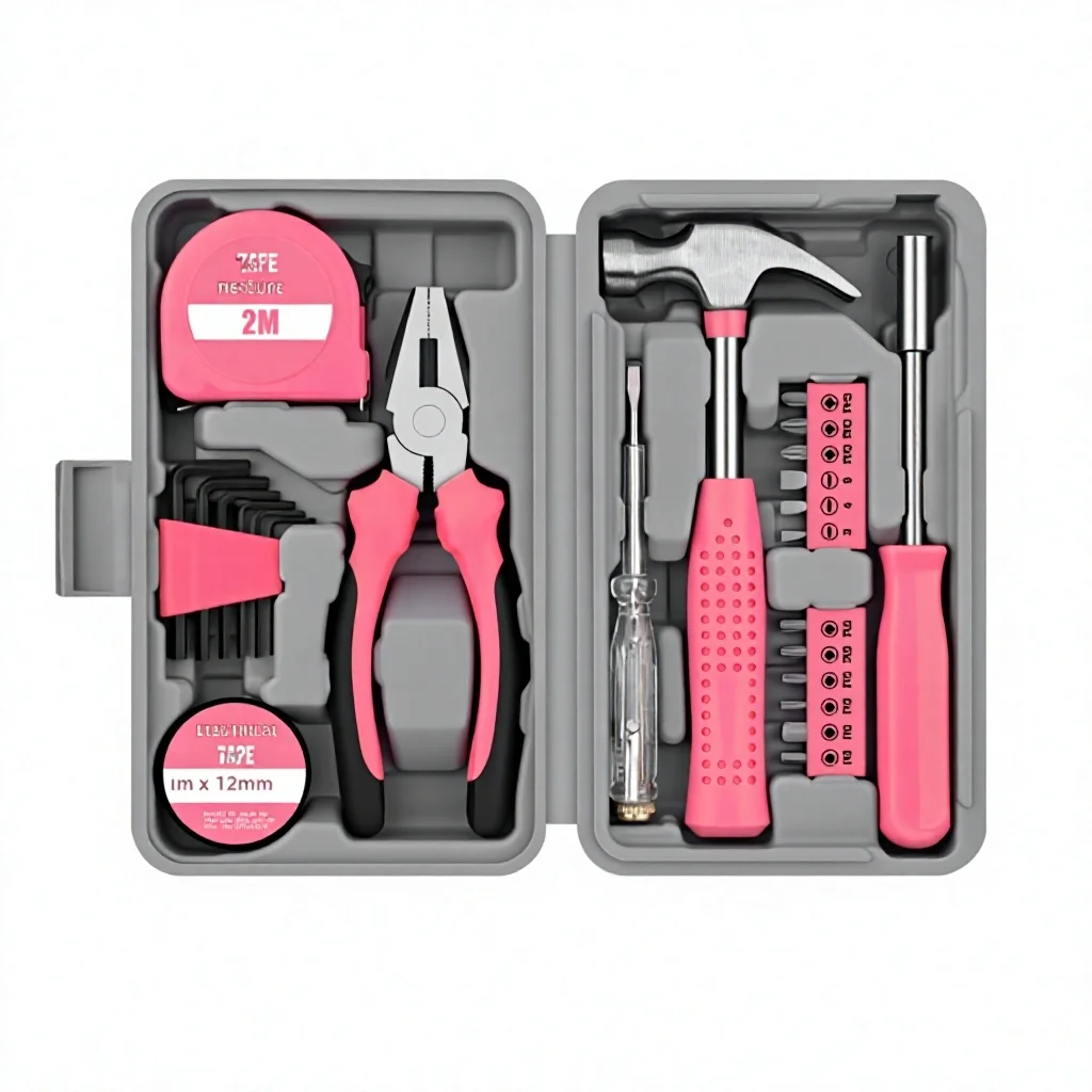 Hardware Tool Set Multifunctional Household Toolbox Tape Measure Manual Repair Tools Chromium-vanadium Alloy Steel Comprehensive