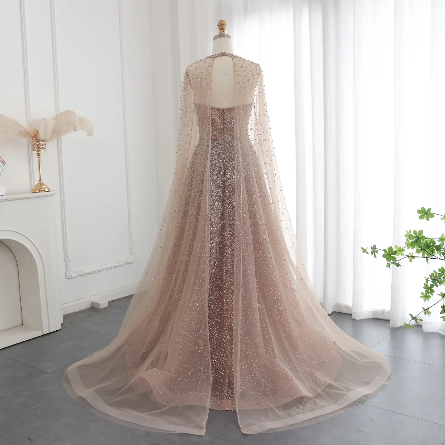 Sparkly Crystal Turquoise Luxury Dubai Evening Dress Sparkly Crystal Turquoise Luxury Dubai Evening Dress