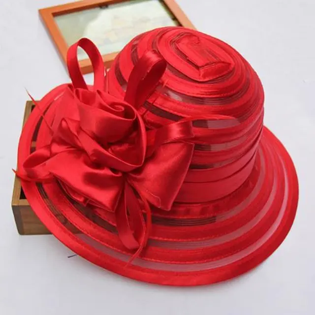 Summer Mesh Satin Church Hats for Women - Foldable & Stylish display picture 3