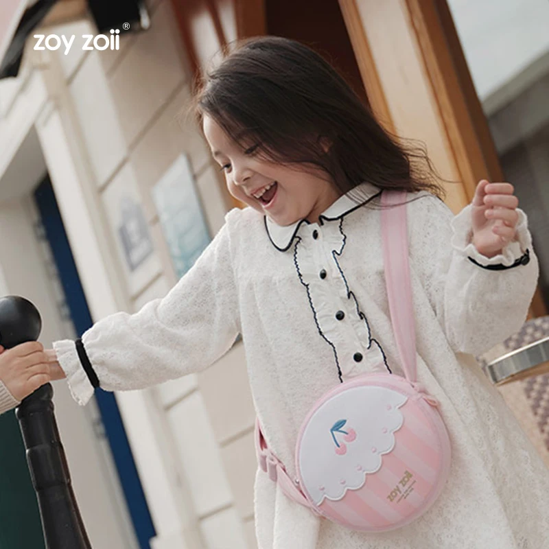 Zoyzoii Wholesale High Quality Small Round Bag Single Messenger Boy Bag  Kawaii Coin Purse Mini Kids Fashionable Girls Bags