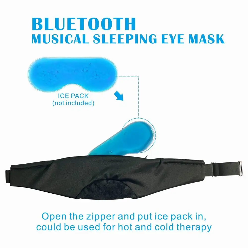 White Noise Wireless Sleep Eye Mask Headphones Headband Stereo 3d Sleep Headphones Bluetooth