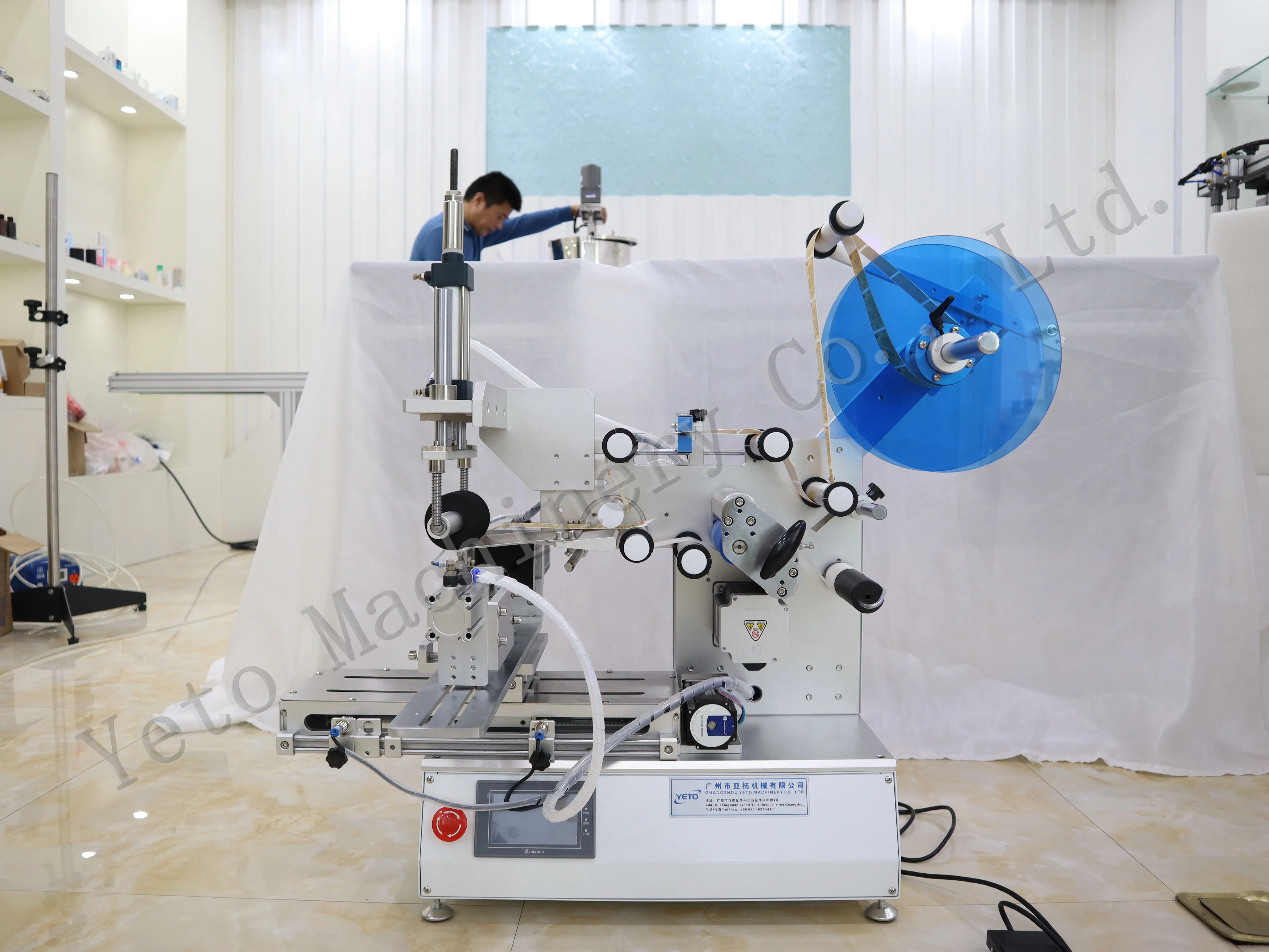 Устройство для маркировки таблеток Yeto, маленький плоский круглый квадратный пластиковый контейнер для бутылок из ПЭТ, автоматическая машина для маркировки банок