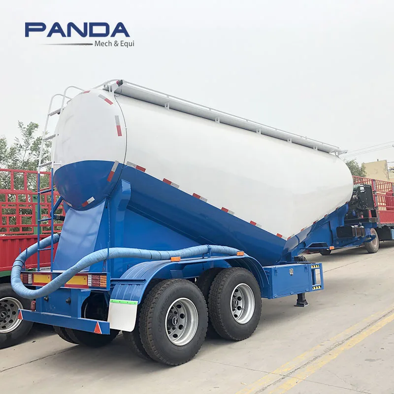 2 Axle 30t Bulk Cement Silo Truck Powder Material Tanker Semi Trailer for Sale Malaysia