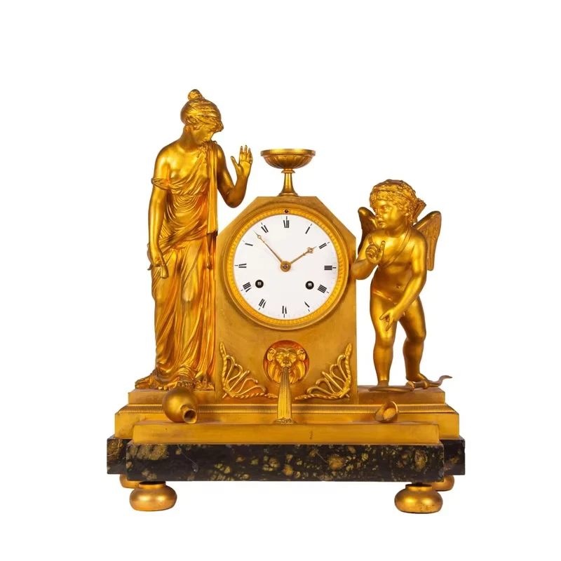 Custom Factory Made Wholesale Cheaper Price Beautiful Life-Size Lady Bronze Statue Custom Metal Casting Woman Clock Sculpture