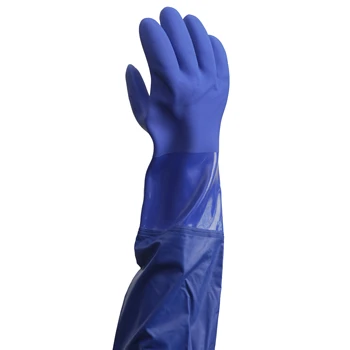 Long Sleeves PVC Waterproof and Anti-acid Gloves