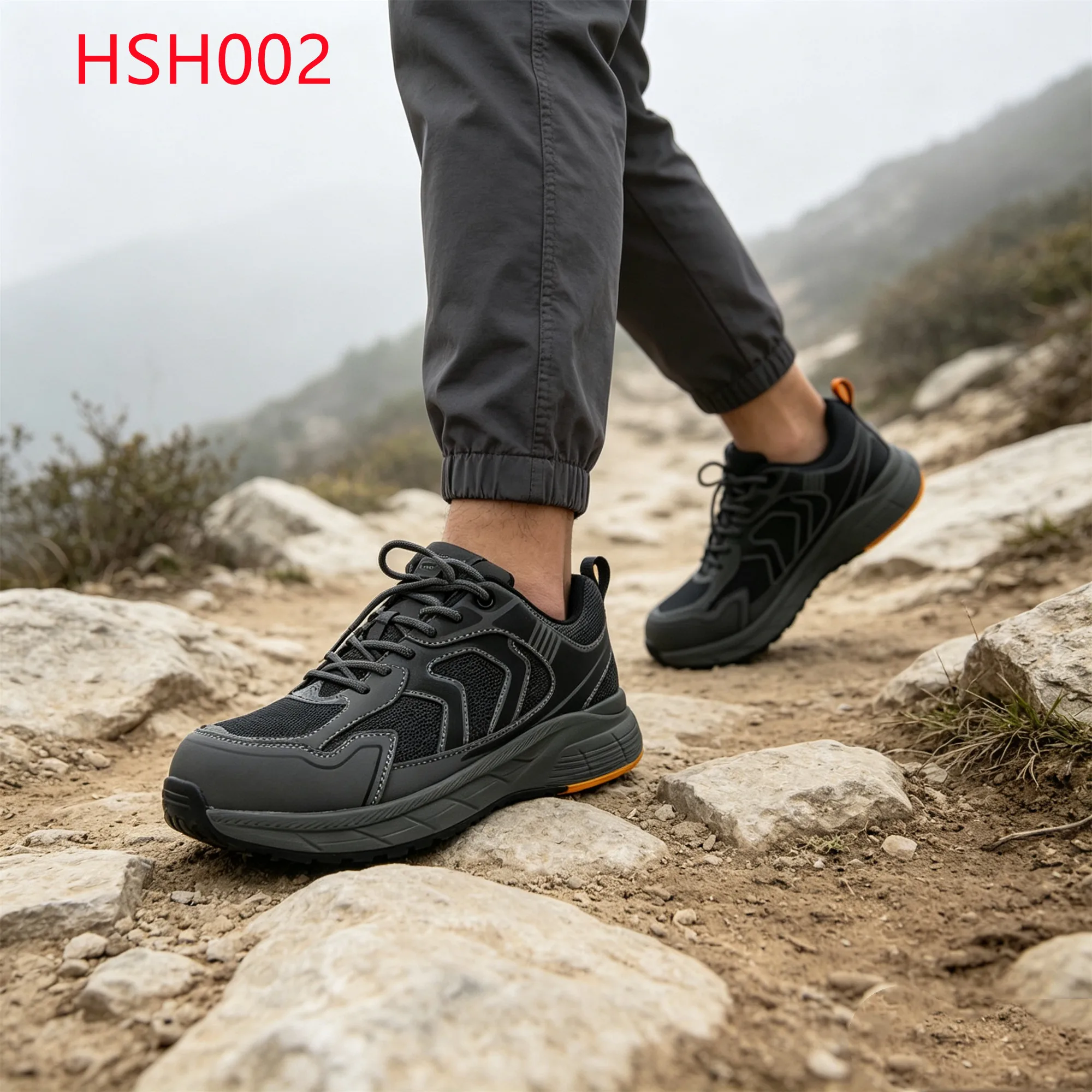 LXG,Mountain Trail Refreshing Mesh Fabric Design Sport Safety Shoes Multi-Scene Lightweight Hua Singh Safety Hiking Boots HSH002