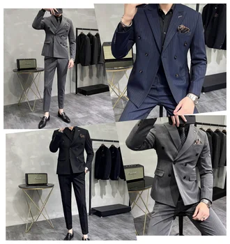 Wholesale Mens Business Suits in Bulk Fashion Blank Suits Custom Mens Suits Manufacturers 2024