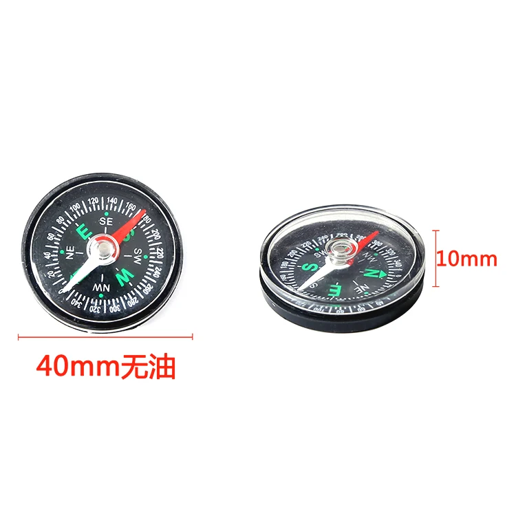 Magnetic Plastic Mini 20mm Diameter Compass for Survival Kits Camping Hiking