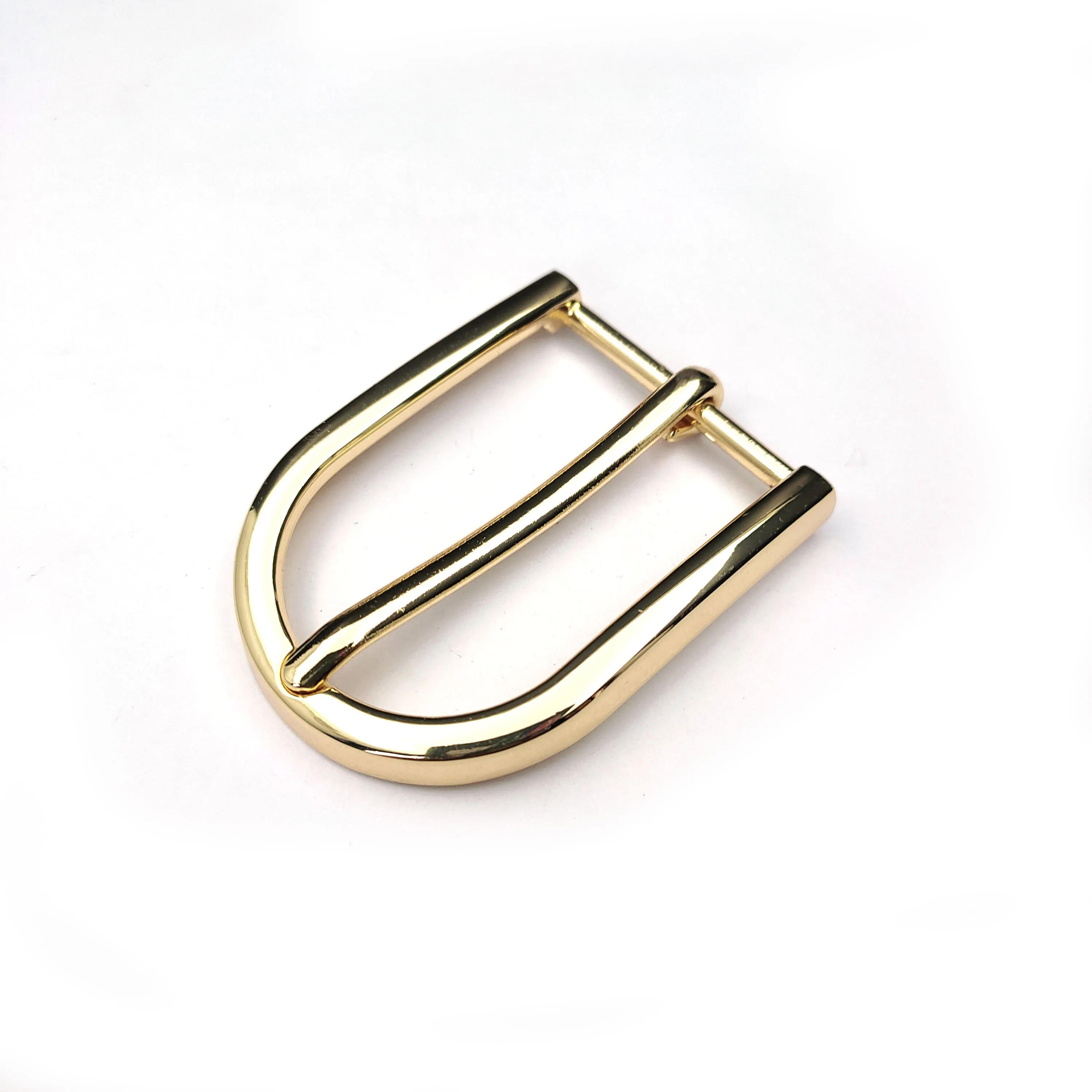 Wholesale Safety Pin Types Of Belt Buckle Solid Brass Double Pin Buckle