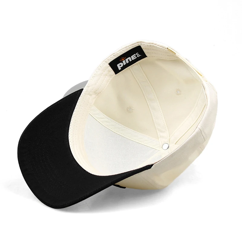 High Quality Custom Cap Purple and Creamsss Two Tone Baseball Cap 5 Panel
