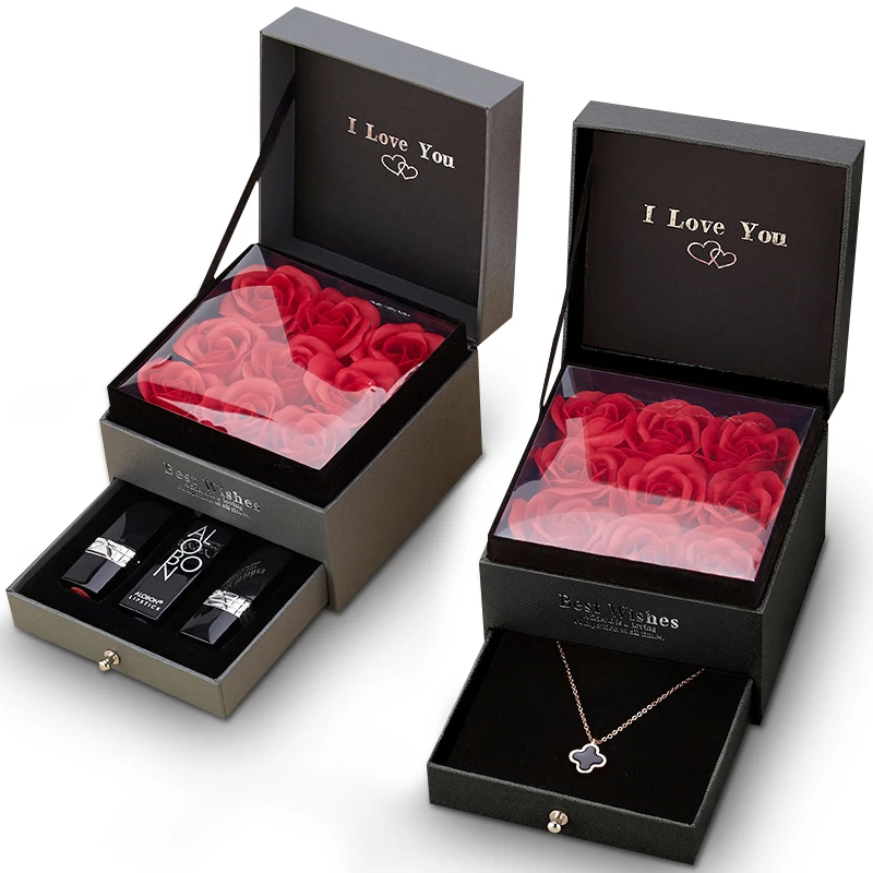 Jewellery Display Box Luxury Organizer Case Velvet Necklace Bracelet Jewelry Packaging Box With Logo