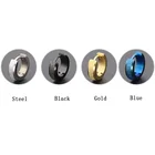 Black Hoop Earrings HYH Stainless Steel Matte Black Hoop Earrings For Men