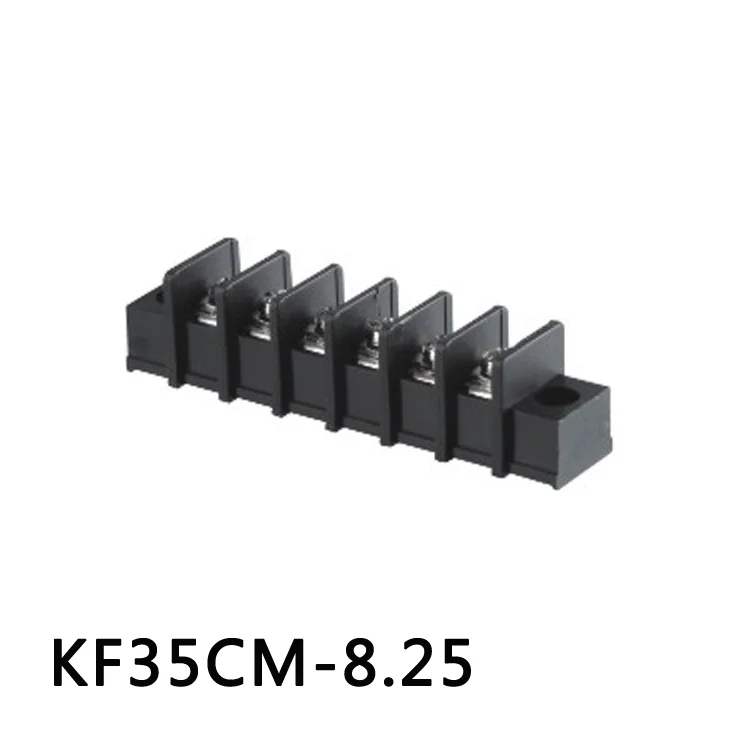 KEFA KF35CM-8.25 Bloc Teirminéil Bharda PCB Dubh Pa66 Ardnuaíochta 8.25mm