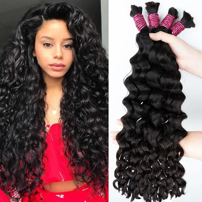 Giliai banguoti žmogaus plaukai, neapdoroti, dideli, Cabelo Humano, 100 % bohemiški, juodi garbanoti plaukai._voghion.com