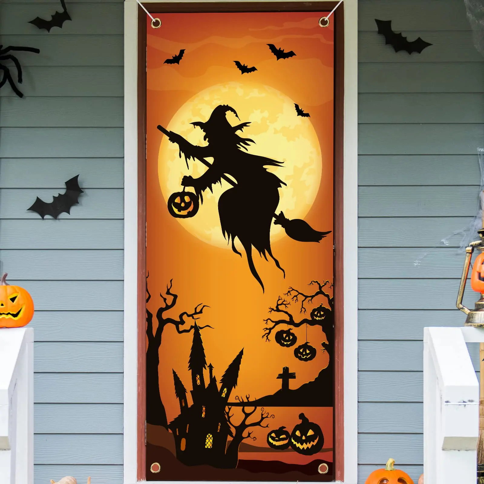 creativo decorazioni di Halloween porta halloween portico banner halloween porta halloween porta bandiera rettangolo decorazioni di Halloween creativo segni di Halloween decorazioni