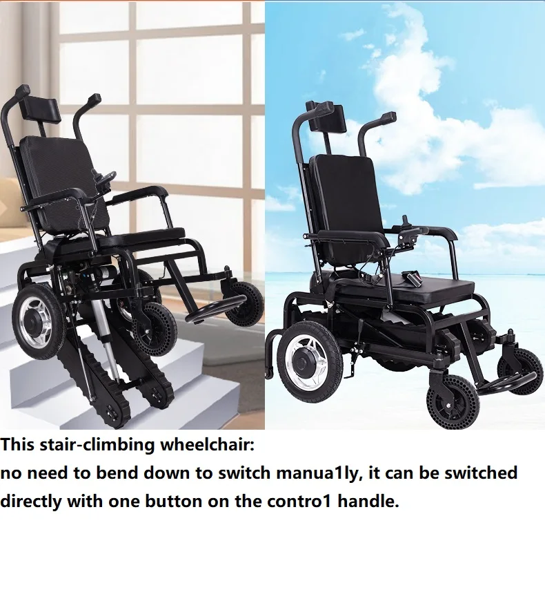 Rehabilitation Off road climbing stair electric up/down stair high capacity motorized electric stair climbing wheelchair- BZ-D03 details