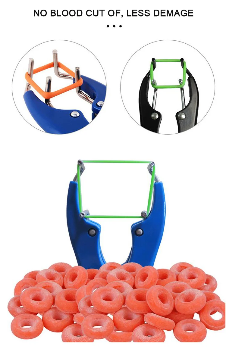 Tail Cutter Castration Rings Dock Bander Rubber Belts Bands Elastrator Castration Ring