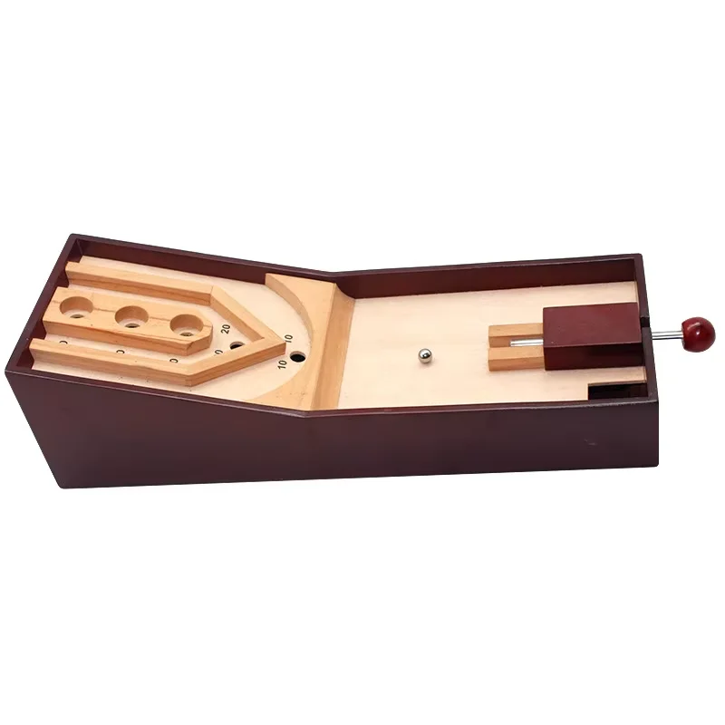 Wooden tabletop basketball game Classic Wooden Toys Table Game Tabletop Roller Skill Ball Games For Kids