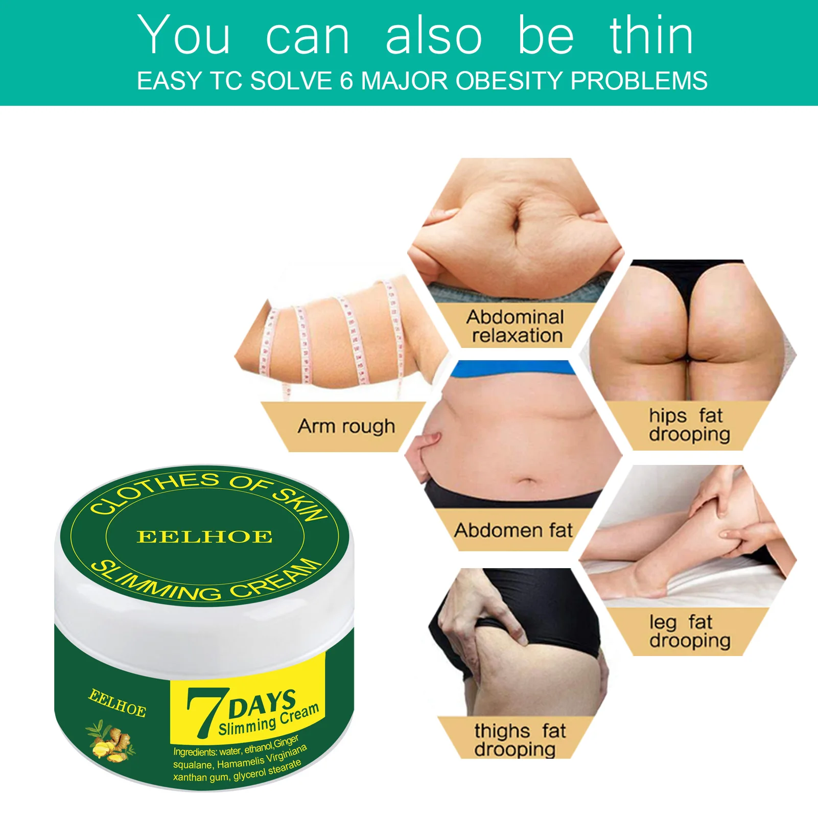 Crema Dimagrante Allo Zenzero 7 Giorni: Gel Rassodante Per Pancia E Corpo, Brucia Grassi Naturale. 30g. - Foto 3
