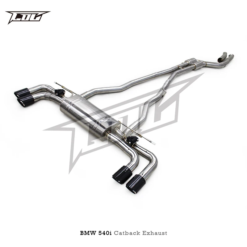 Factory Valvetronic Catback Exhaust for BMW 540/540i G30/G38 3.0T B58 2018-2024 Exhaust Pipe With Carbon Fiber Exhaust Tips
