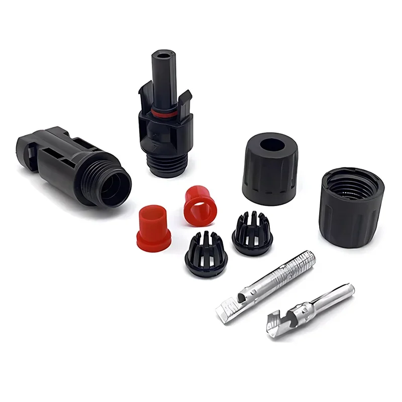 Solar Connector PV Plug Kit 400/200/100/10 Pcs 1000V DC 30A USB Type ABS 2.5/4/6mm² Photovoltaic PV/MC Cable