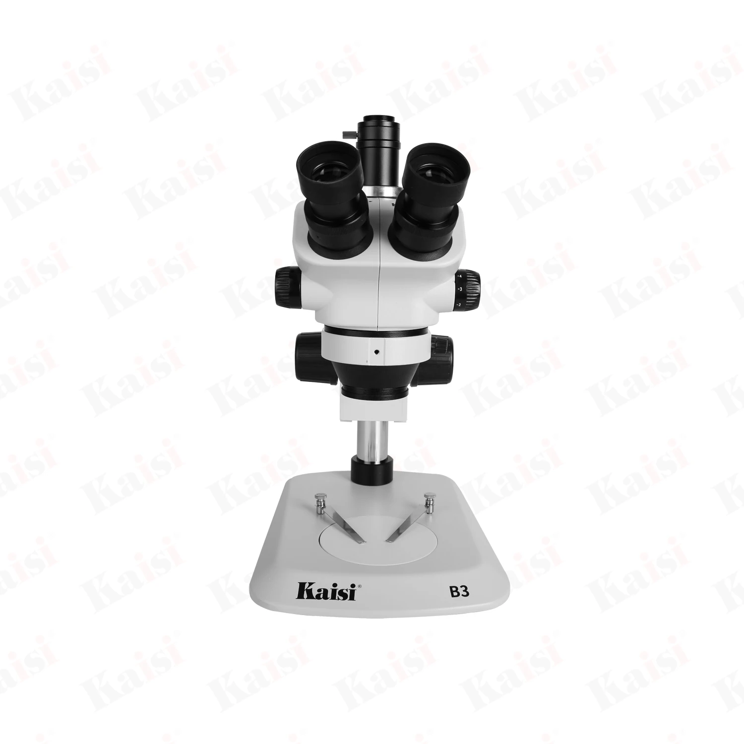 Kaisi Repair Mobile Phone Optical Microscope PCB Inspection 7X50X Zoom Stereo Trinocular Microscope With Camera