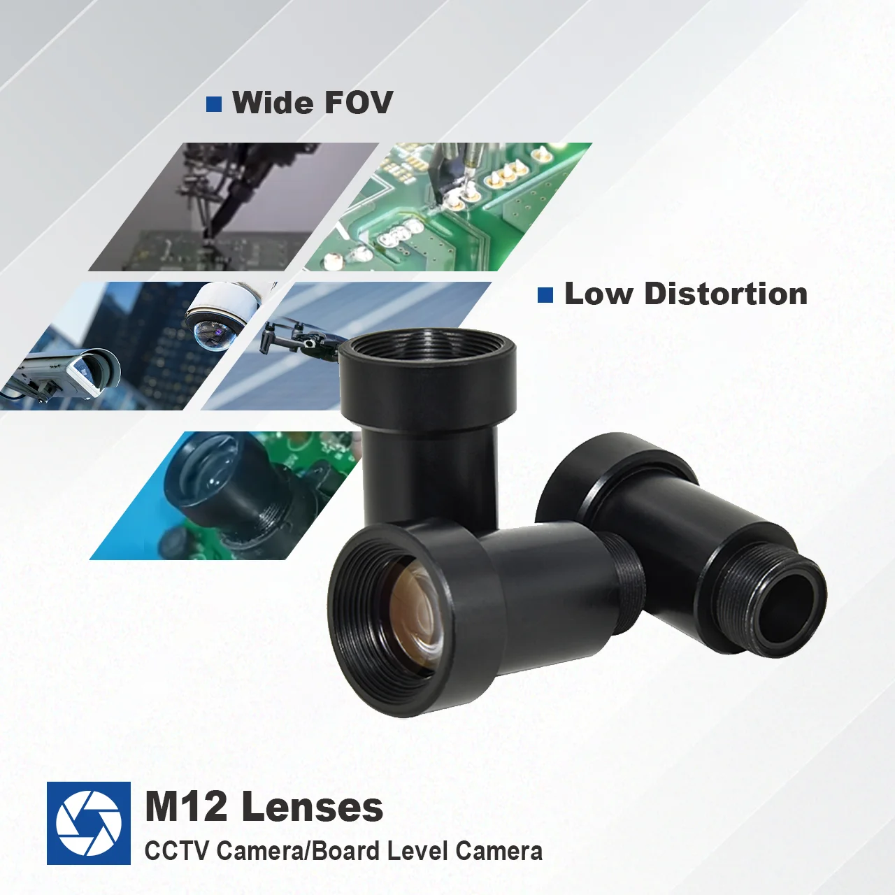 M12 3MP fisheye lens with large light flux and IR