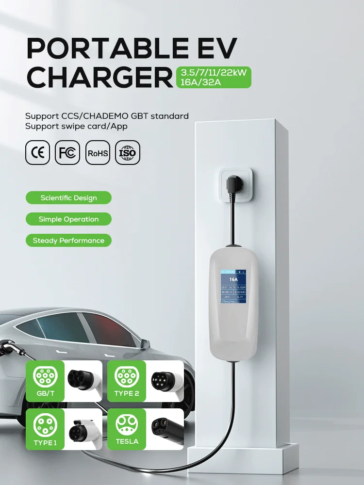 Ovrod Ev Charging Socket Ev Charger Electric Car Vehicle 40a 11kw Tesla ...