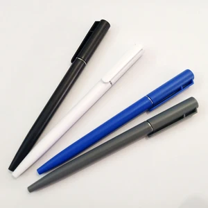 2026 Hot Sales Wholesale Advertising Slim Plastic Twist Slim Hotel Ball Pen with Custom logo