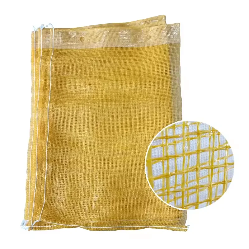 Leno Bag Net Rolls Mesh Drawstring Bag for Firewood Onion Sacking