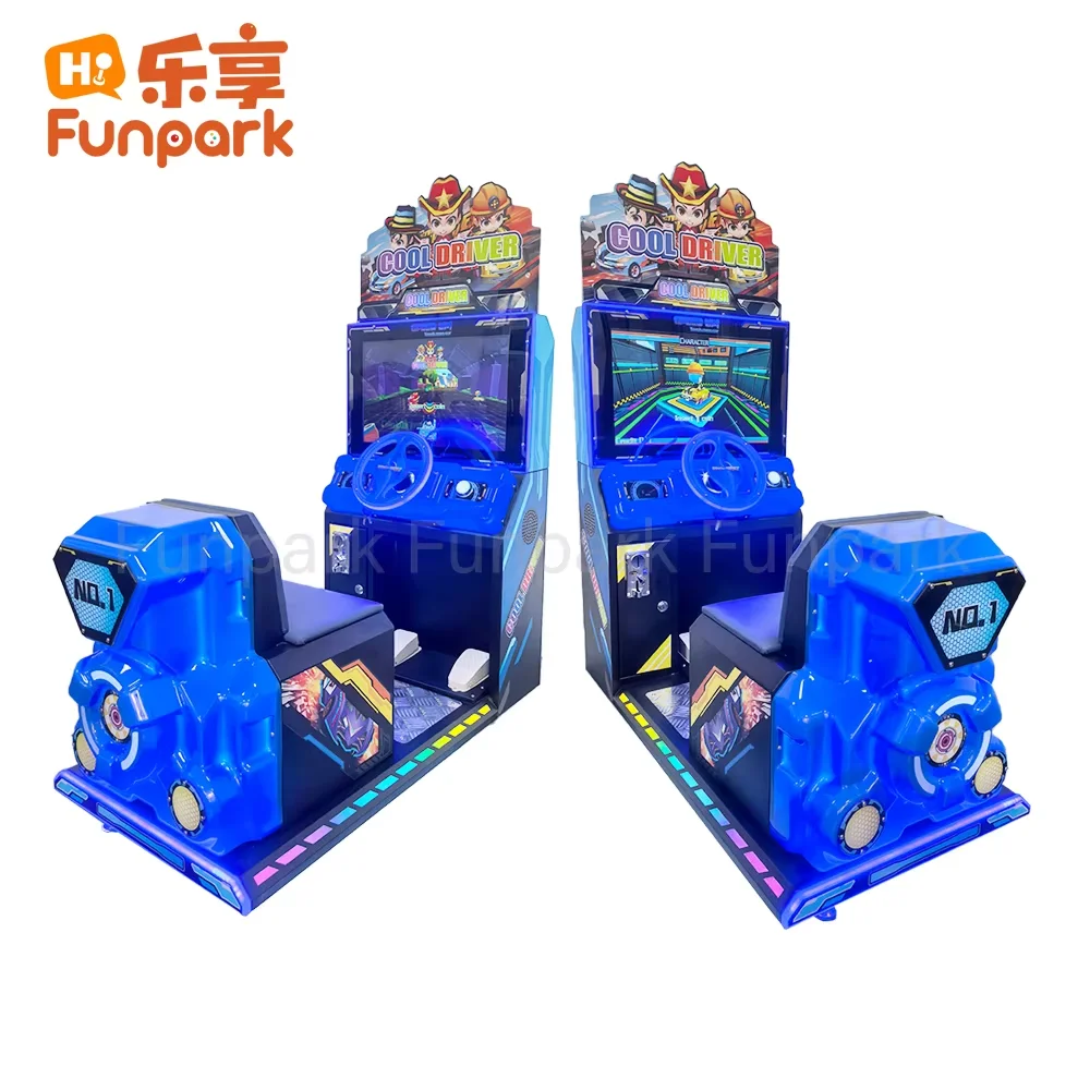 Funpark Hot Selling Arcade Game Machines Car Racing Simulators Children Coin Operated Games factory