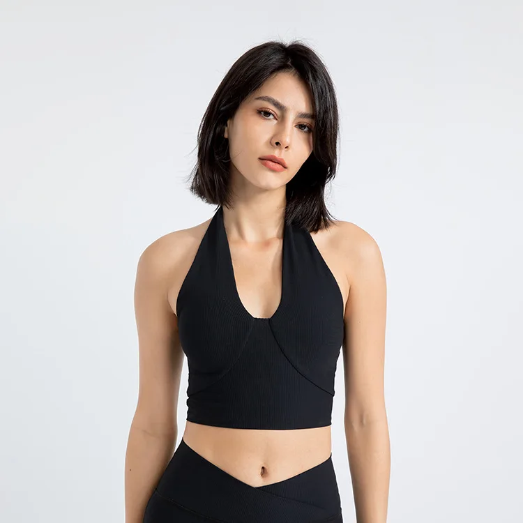 Forvirret diamant Banke Wholesale Halter Neck Sports Bra for Women Open Back Yoga Running Workout  Crop Top Padded Lounge Bralettes with Support From m.alibaba.com