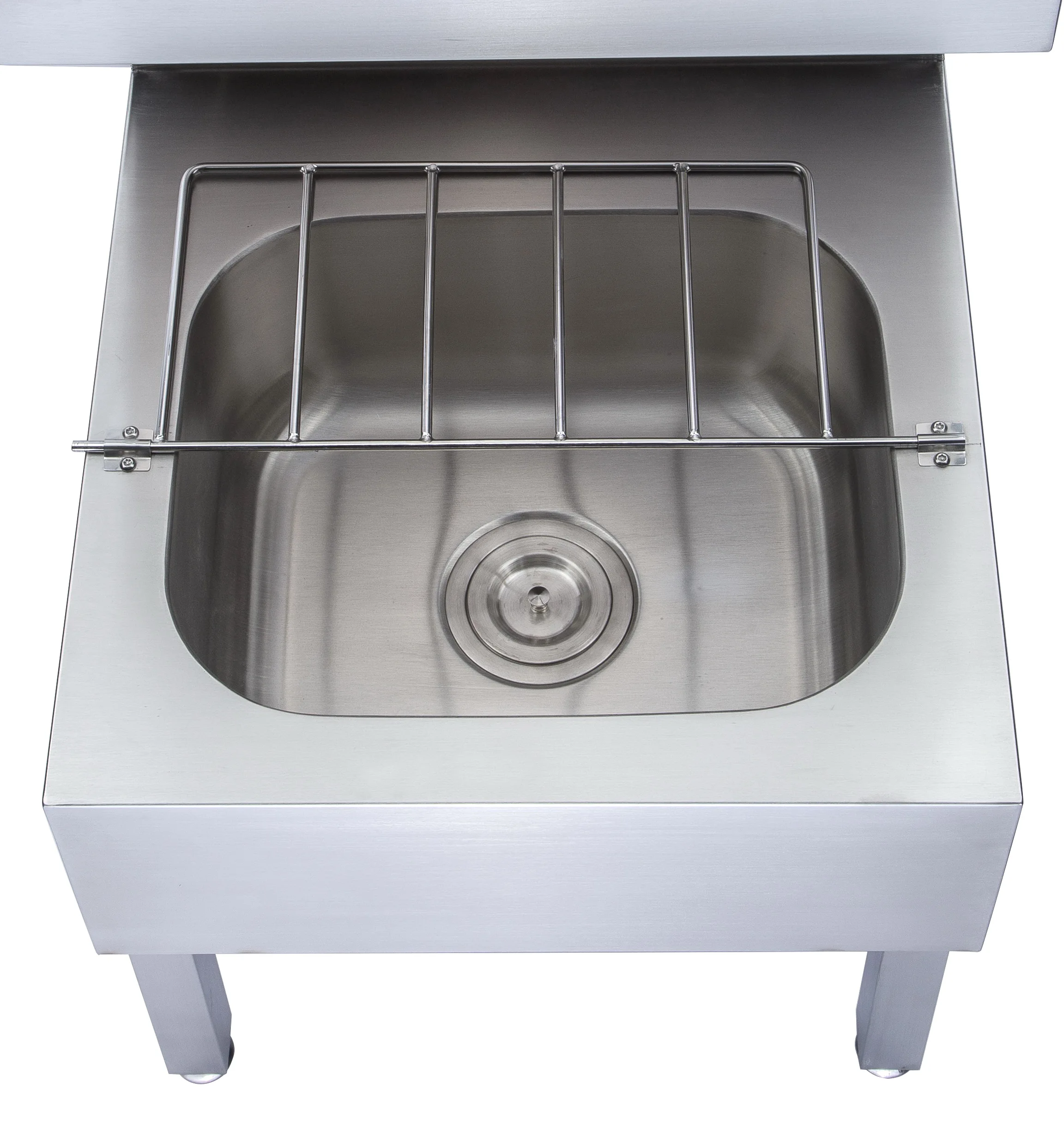 Modern Multipurpose Free Standing Hospital School 304 Stainless Steel Oval Bowl Hand Wash Sink Basin Commercial Janitorial