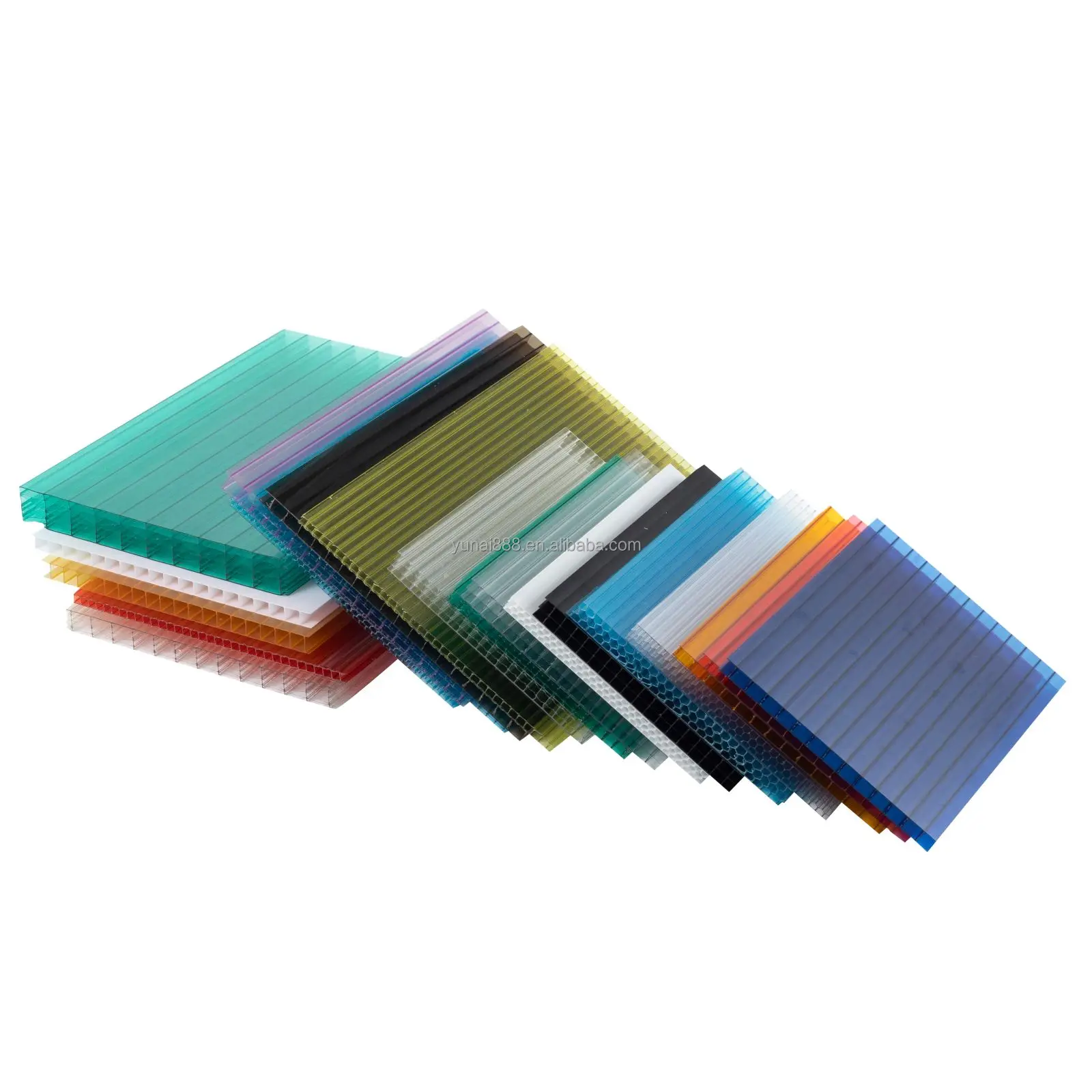 Factory Customized 30mm 40mm Translucent R Structure Polycarbonate Hollow Plastic Sheet for Curtain Wall